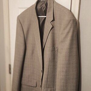Versini Men  Light Tan Suit Jacket Only   48R